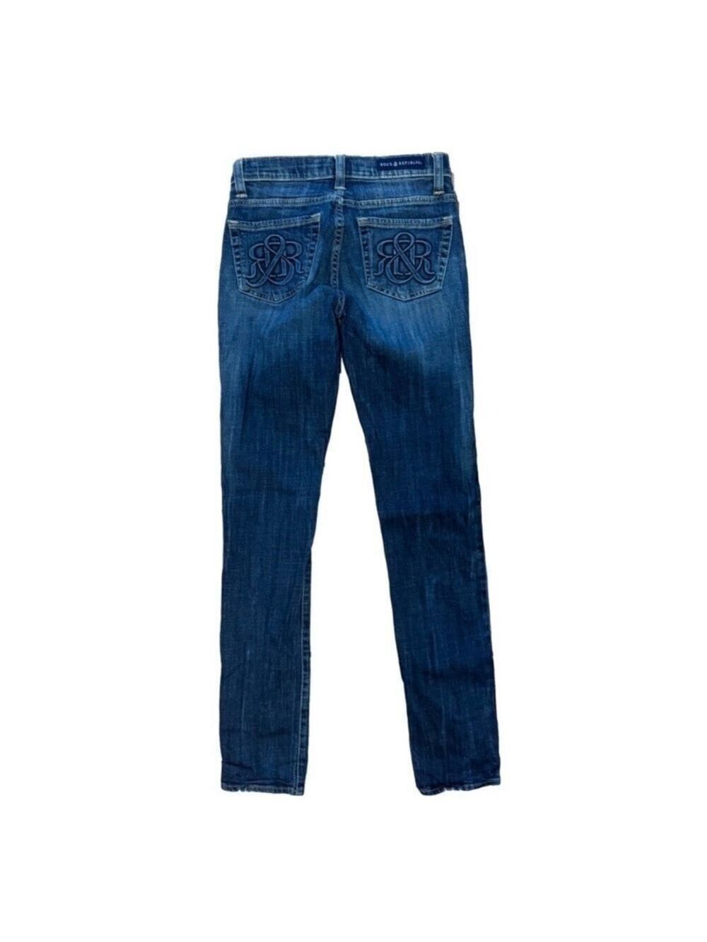 🎸🔥 ROCK & REPUBLIC Berlin Skinny Jeans | Low Rise | Size 0 - Picture 3 of 14